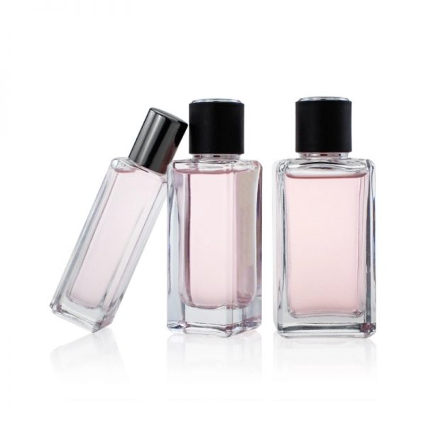 Clear Square Cosmetic Essential Oil Glass Bottle-LZGZPH1012 - Image 1
