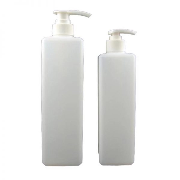 10 (2) Square Plastic Shampoo Bottle with Lotion Pump-LZFSQS1009 - Image 1