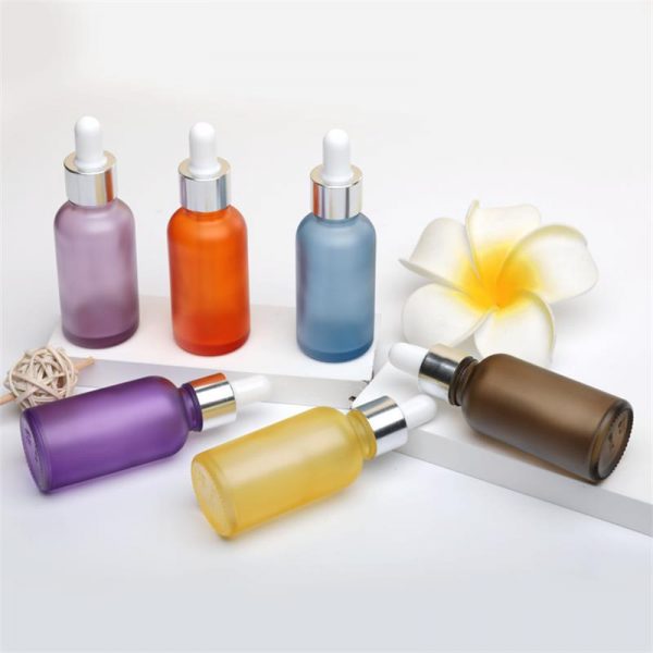 Colored Frosted Glass Essential Oil Bottle-LZGZPH1006 - Image 1