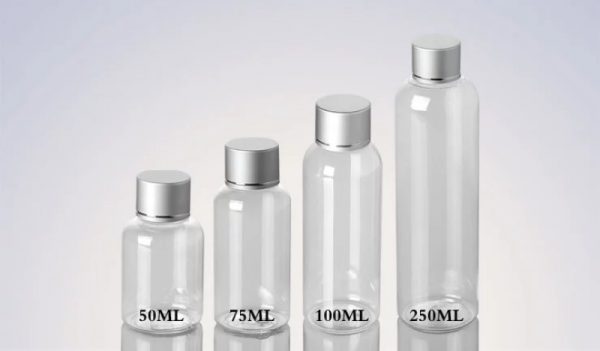 Travel Size Aluminum Screw Cap Transparent PET Bottle-LZGZXM1007 - Image 1