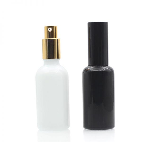 Essential Oil Packaging Glass Pump Bottle With Silver Pump-LZGZPH1008 - Image 1