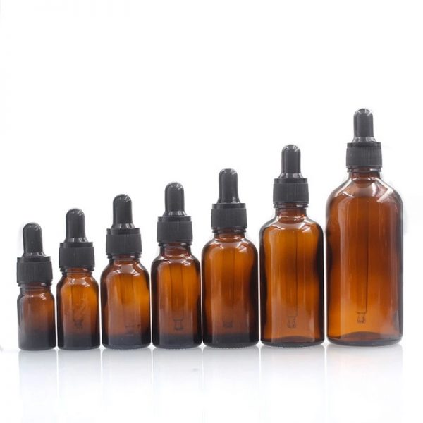 Glass Dropper Frosted Amber Essential Oil Bottle-LZGZPH1001 - Image 1