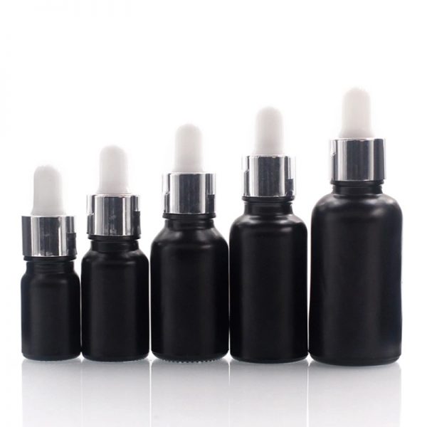 Black Spray Paint Essential Oil Bottle-LZGZPH1002 - Image 1