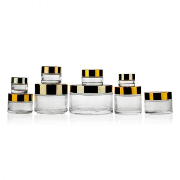 Cosmetic Glass Jar with Aluminum Lid for Skin Care Cream-LZGZPH2011 - Image 1