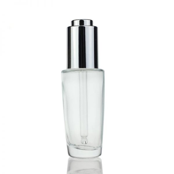 Round Clear White Glass Essential Oil Bottle-LZGZPH1015 - Image 1