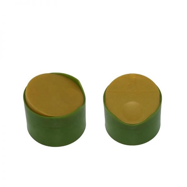 10 (1) Green Plastic Double Wall Screw Disc Top Cap - Image 1