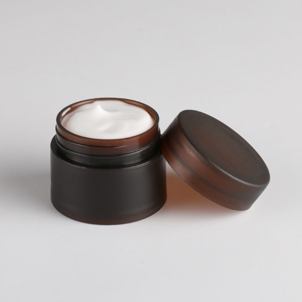 10 (1) PP plastic Amber Cream Jars with Screw Top Lid-LZNBLW2007 - Image 1