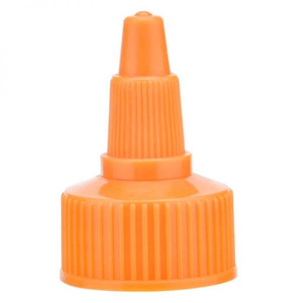 10 (2) Colorful Orange Plastic Twist Top Cap - Image 1