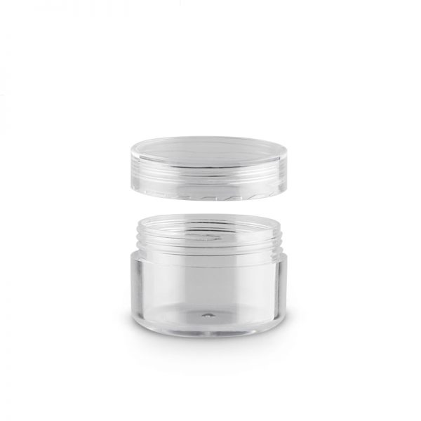 10 (4) PS Plastic Custom Small Cream Jars with Screw Lid-LZNBLW2010 - Image 1