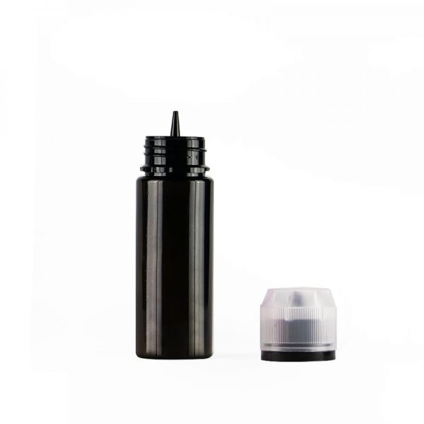 Transparent Black Plastic E-liquid Dropper Bottle with CRC Cap-LZZJST3010 - Image 1