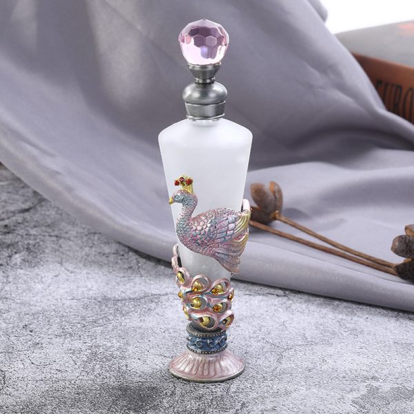 主图_4 Peacock pattern conical perfume bottle - Image 1