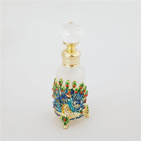 主图_4 Peacock pattern three-legged perfume bottle - Image 1