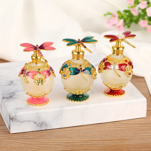 Dragonfly pattern ball-shaped perfume bottle - Image 1