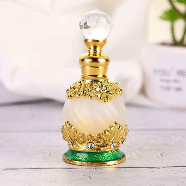 Classic floral pattern round perfume bottle - Image 1