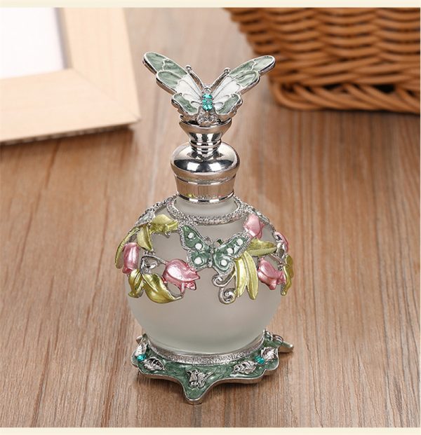 详情图_12 Rose flower butterfly round spherical perfume bottle - Image 1