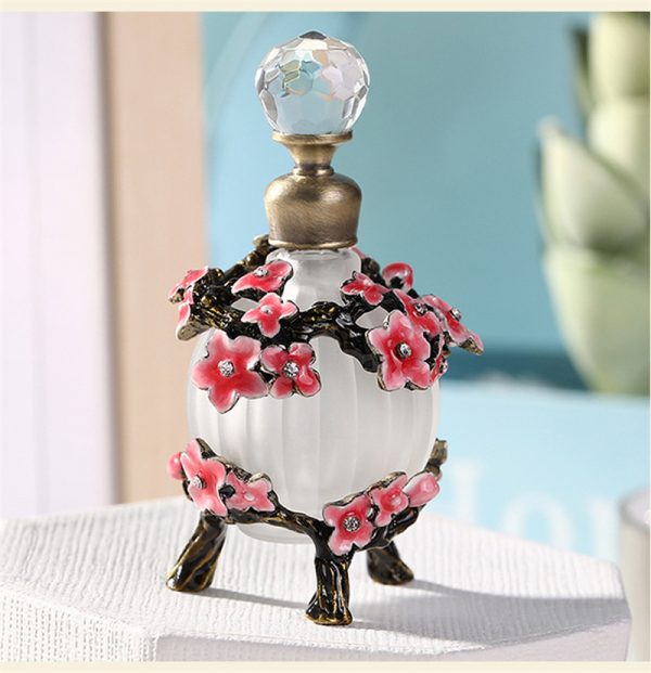 Classic plum blossom inlaid glass perfume bottle - Image 1